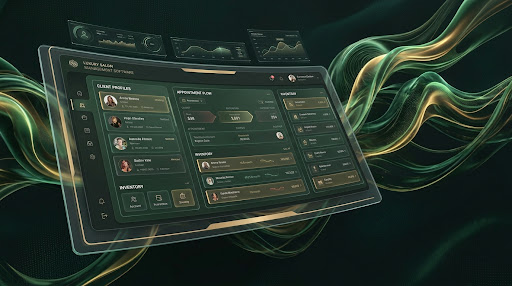 Salon Management System interface preview